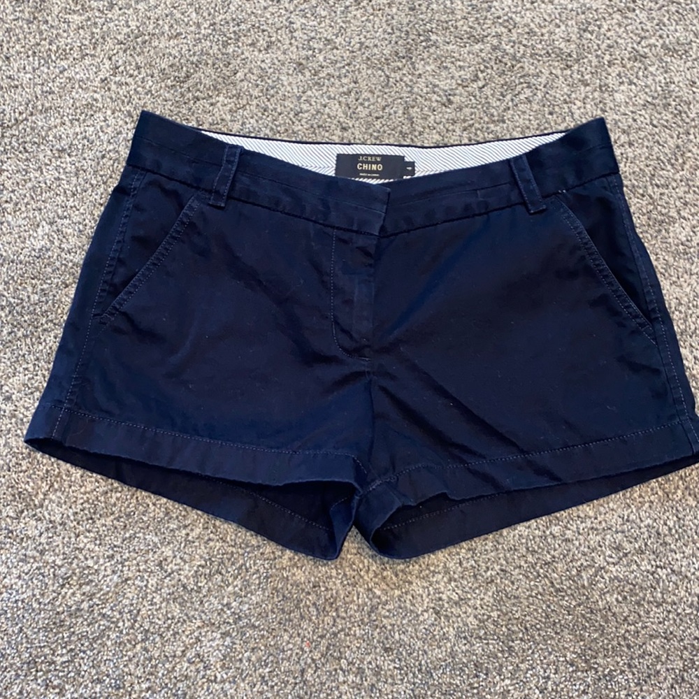 Size 4 J Crew Navy Chino Shorts Like New